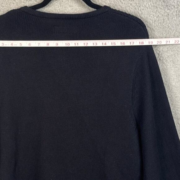 Carbon2Cobalt Black Cotton Cashmere Serendipity Sweater Textured Size L Elevated - Picture 4 of 9